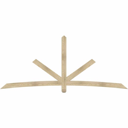 Ekena Millwork Alberta Rough Sawn Timber Gable Bracket, Douglas Fir, 108"W x 45"H x 2"D x 4"F, 10/12 Pitch GBW108X45X0204ALB00RDF